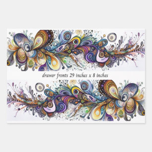 Dekoupage-Schubladenfront 29x8 Tränenmotiv Vibrant Geschenkpapier Set