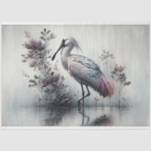 Dekoupage, Spoonbill Bird, Gewebepapier