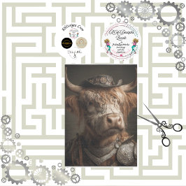 Dekoupage Steampunk Highland Diesel Punk Maschinen Seidenpapier
