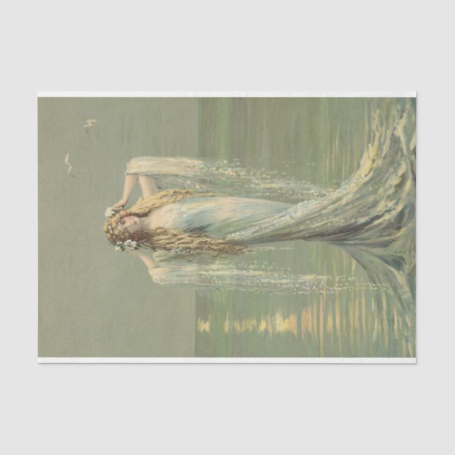 Dekoupage Tissue Paper Vintag Mermaid Sea Nymph Seidenpapier (Vorderseite)