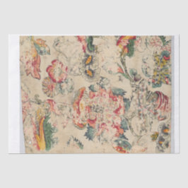 DEKOUPAGE TISSUPAPIER : VINTAGES BLUMENWALLPAPIER SEIDENPAPIER