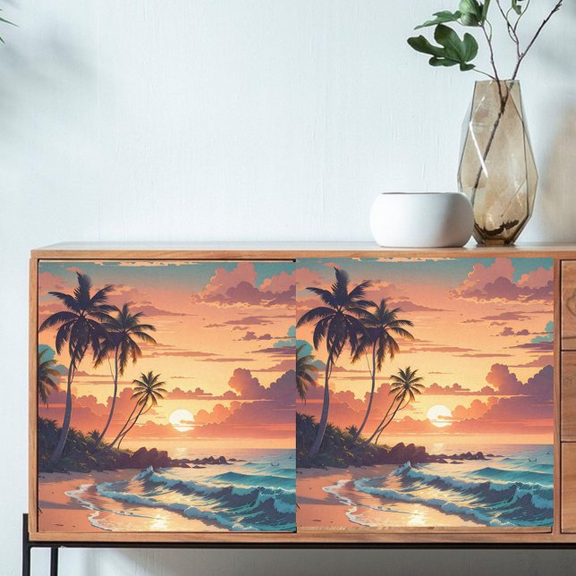 Dekoupage Tropical Beach Sunset Seidenpapier (Von Creator hochgeladen)
