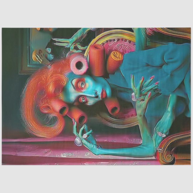 Dekoupage Übertrieben häufig vorgestellte Person W Seidenpapier (Vorderseite)