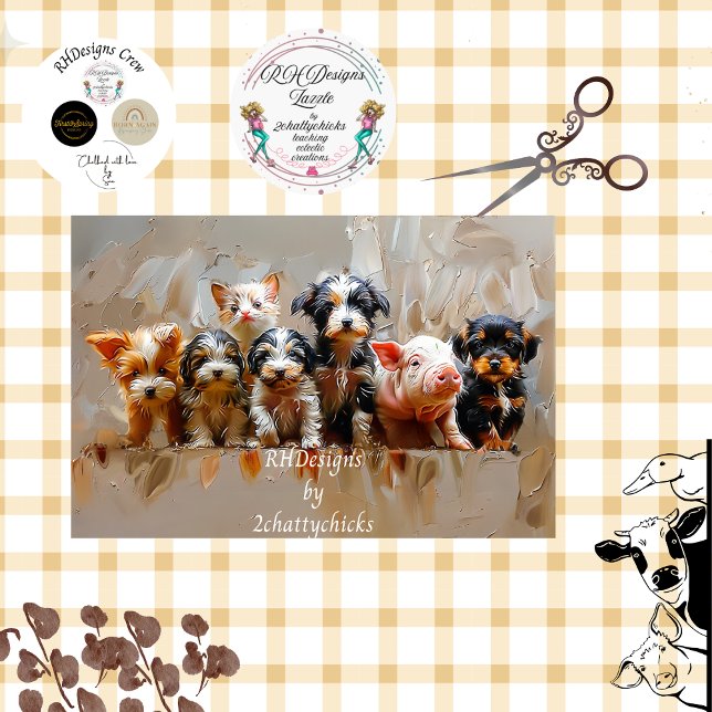 Dekoupage Vet's Office Personalisiert Animal Fotos Seidenpapier (Von Creator hochgeladen)