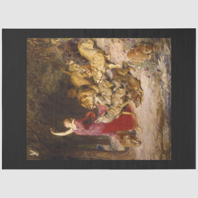 Dekoupage von Aphrodite Girl & Animal Seidenpapier (Vorderseite)