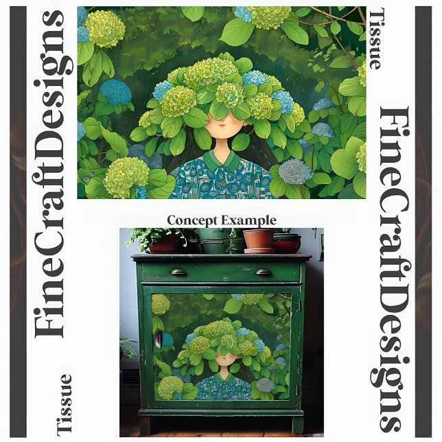 Dekoupage von Hydrangea Hat Fun Garden Verlassen 1 Seidenpapier (Von Creator hochgeladen)