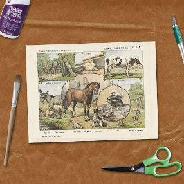 Dekoupage von Vintagen niederländischen Kunstwerke Seidenpapier