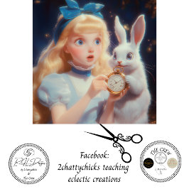 Dekoupage Whimsical Blondes Blaues Stirnband & Kan Seidenpapier