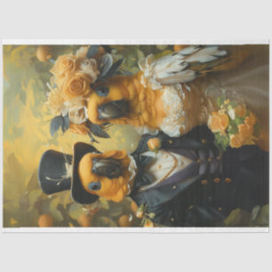 Dekoupage Whimsical Conure Parrots Hochzeit Seidenpapier