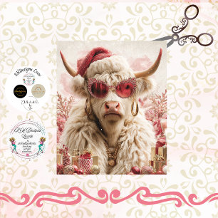 Dekoupage Whimsical Festlich gekleidete Highland-K Seidenpapier