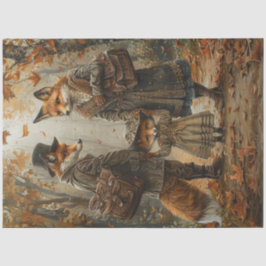 Dekoupage Whimsical Fox Family Seidenpapier