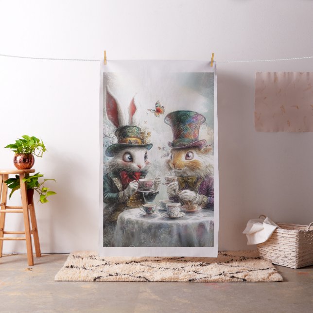 Dekoupage Whimsical Kanbits in Alice Wonderland Stoff (Beispiel)