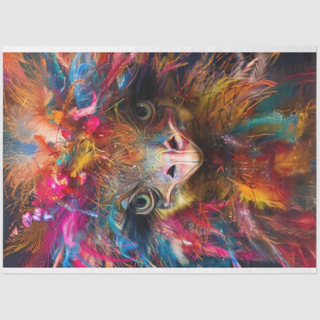 Dekoupage Whimsical Ostrich Wackadoodle RHDesign Seidenpapier (Vorderseite)