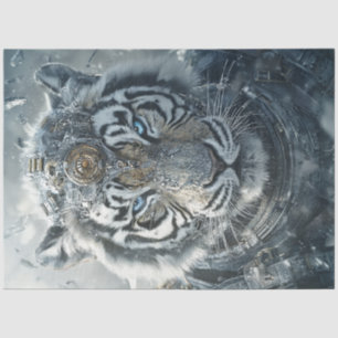 Dekoupage White Tiger Guardian of Harmony Artemis Seidenpapier