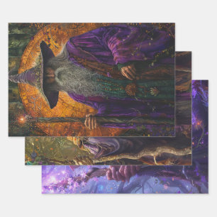 Dekoupage Wizards Eldric Verzauberer Geschenkpapier Set