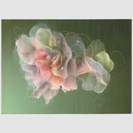 Dekoupage Woman with Intricated Floral Design Seidenpapier