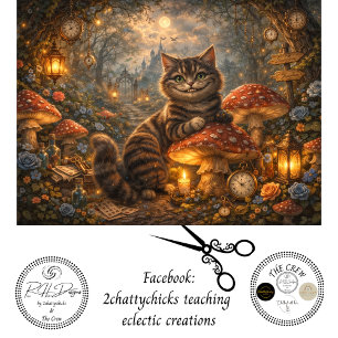 Dekoupierte Enchanted Woodland Katze Seidenpapier