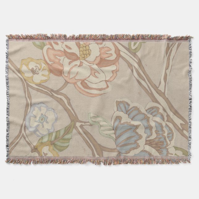 Dekrative Organza Chintz Floral Design Decke (Vorderseite)
