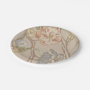 Dekrative Organza Chintz Floral Design Pappteller