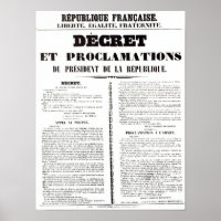 Dekret & Proklamation von Napoleon Bonaparte