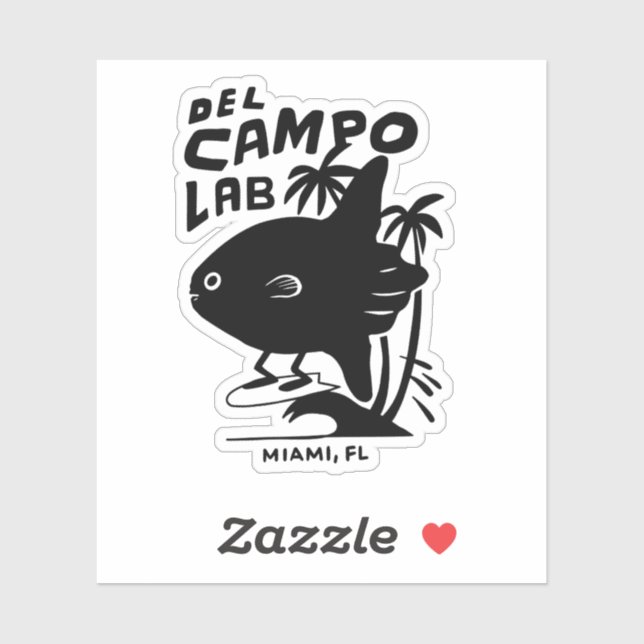 del Campo Labrador Surfen Mola Sticker (Blatt)