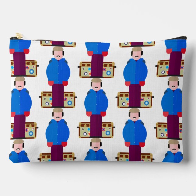 Del Griffith – Patterned Zipper Accessory Pouch Zubehörtasche (Vorderseite)