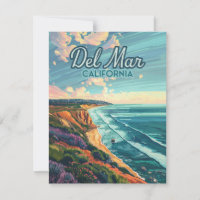 Del Mar California San Diego Beach Pacific Card