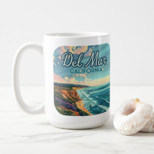 Del Mar Kalifornien San Diego Strand Pazifik Vinta Kaffeetasse