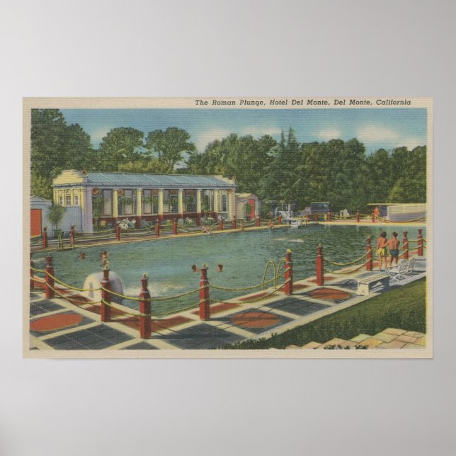 Del Monte, CA - The Roman Plunge im Hotel Poster (Vorne)