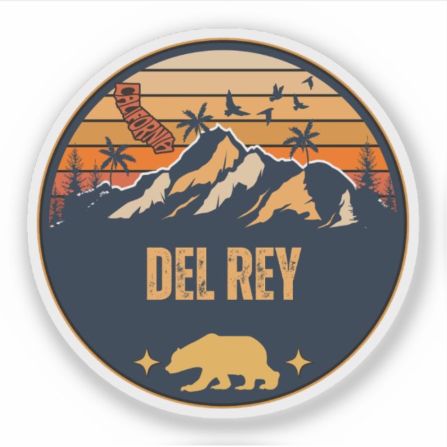 Del Rey, Kalifornien Aufkleber (Vorderseite)