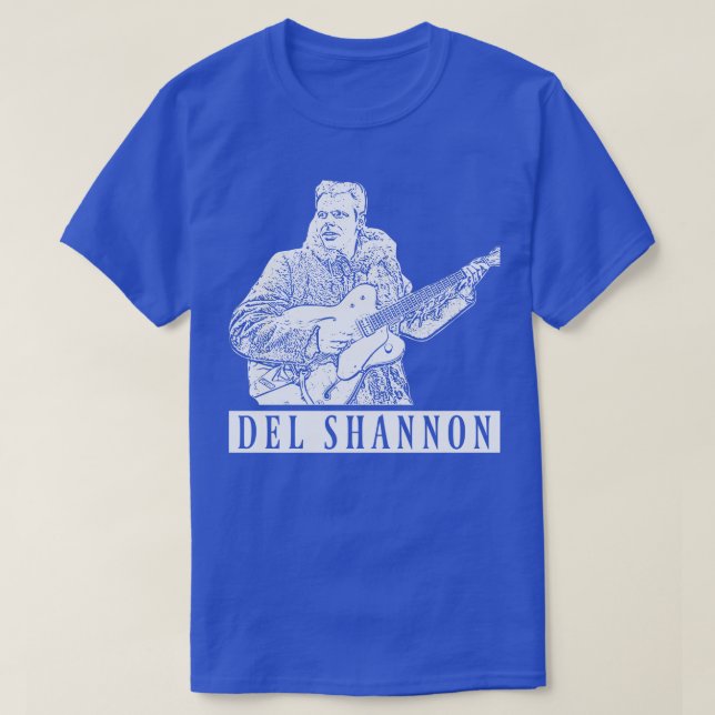 Del Shannon white retro T-Shirt (Design vorne)