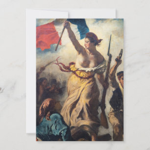 Delacroix - Die Freiheit führt das Volk Nahaufnahm Einladung