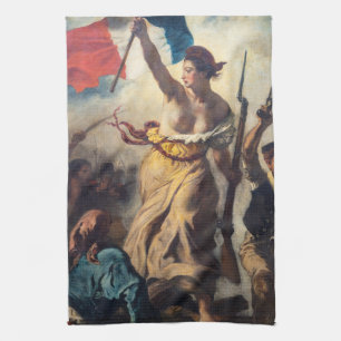Delacroix - Die Freiheit führt das Volk Nahaufnahm Geschirrtuch