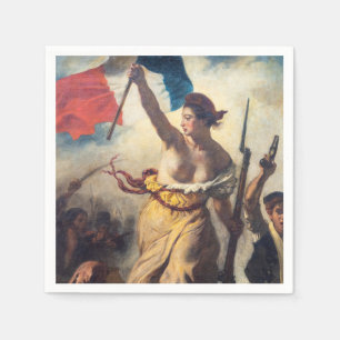 Delacroix - Die Freiheit führt das Volk Nahaufnahm Serviette