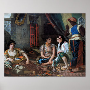 Delacroix - Frauen in Algier in ihrer Wohnung Poster