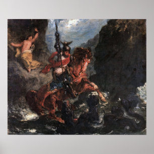 Delacroix - Freed Angelika oder St. George Poster