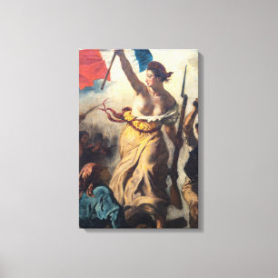 Delacroix - Freiheit, die die Menschen Nah nach ob Leinwanddruck
