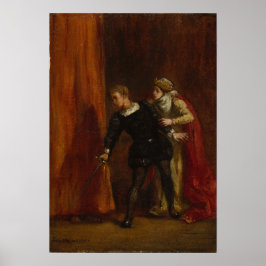 Delacroix - Hamlet und seine Mutter Poster