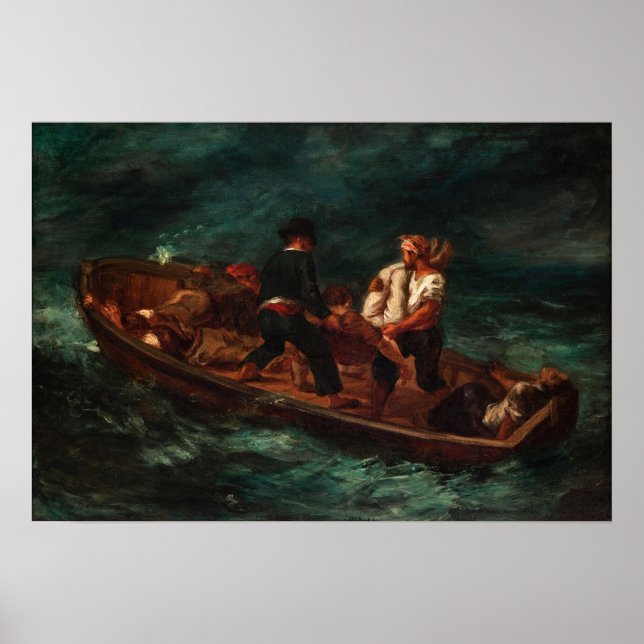 Delacroix - Nach dem Sinken 1840 Poster (Vorne)