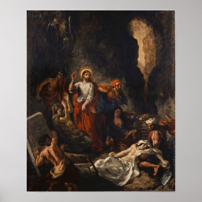 Delacroix - Wiederauferstehung von Lazare 1850 Poster (Vorne)