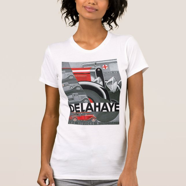 Delahaye Art Deco Automobile Ad T-Shirt (Vorderseite)