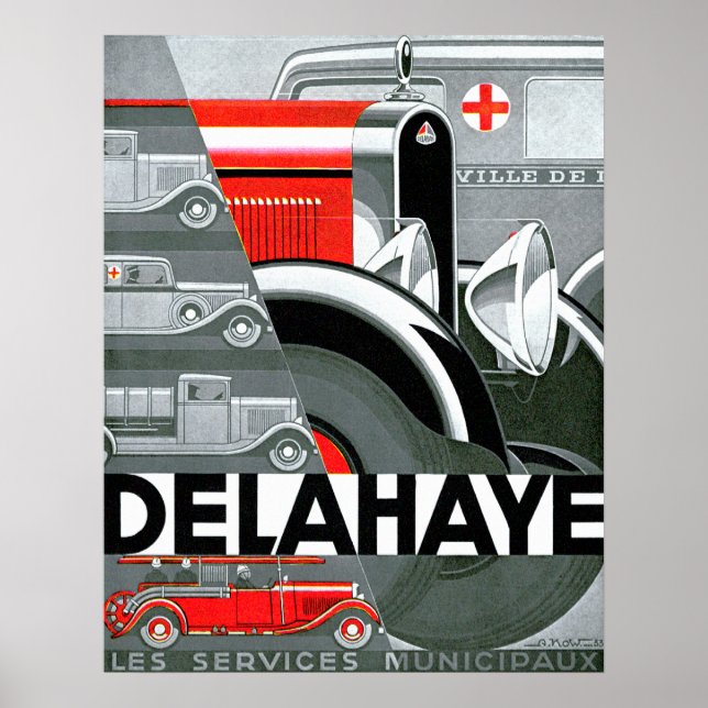 Delahaye ~ Vintage Kfz-Werbung Poster (Vorne)
