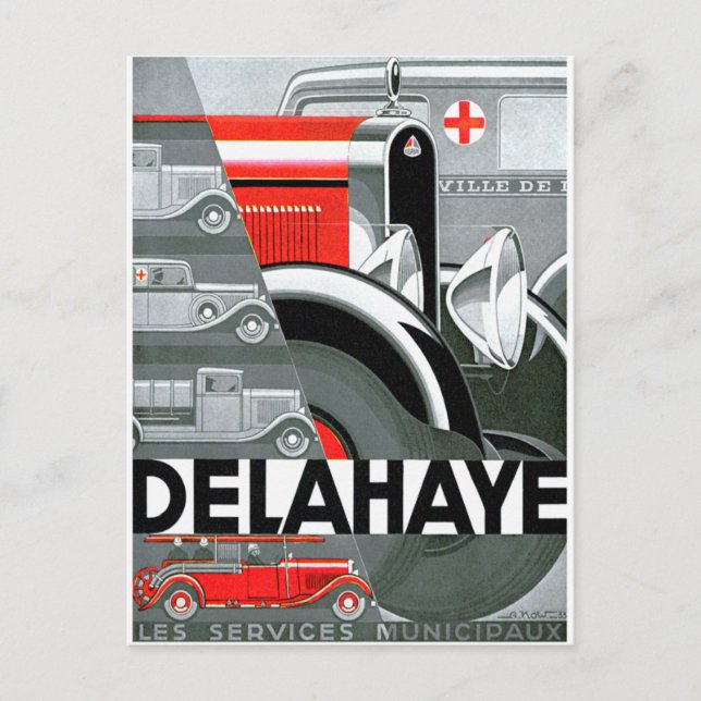 Delahaye ~ Vintage Kfz-Werbung Postkarte (Vorderseite)