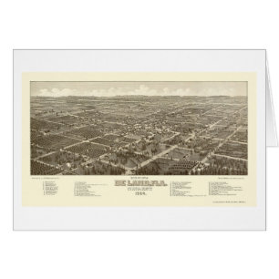 DeLand, carte panoramique de FL - 1884