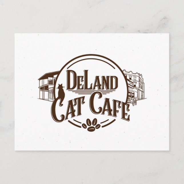 DeLand Cat Cafe Postcard Postkarte (Vorderseite)