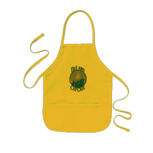 DeLand Cat Cafe's Henry DeCat-Logo in orangefarben Kinderschürze