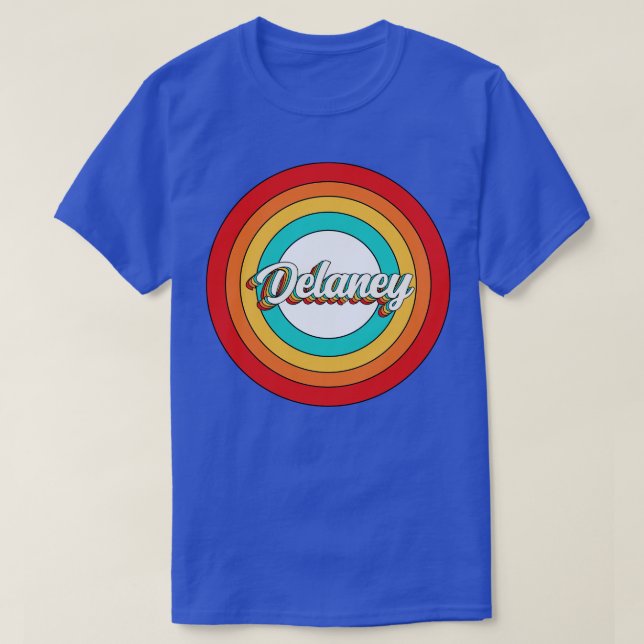 Delaney Name Shirt Vintag Delaney Circle (Design vorne)