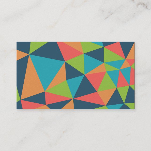Delaunay Style Triangle Abstrakt 04 Visitenkarte (Vorderseite)