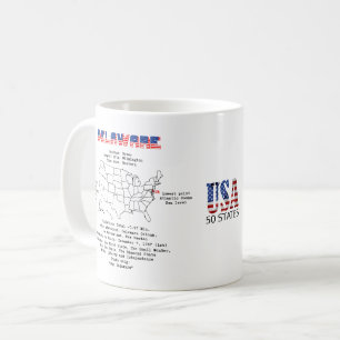 Delaware American Staat auf der Karte und nützlich Kaffeetasse