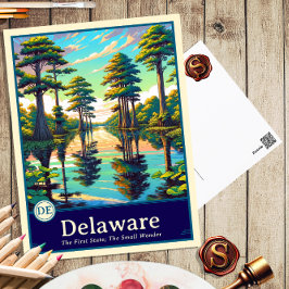 Delaware | Anime Style Cel Schattenkarte Postkarte